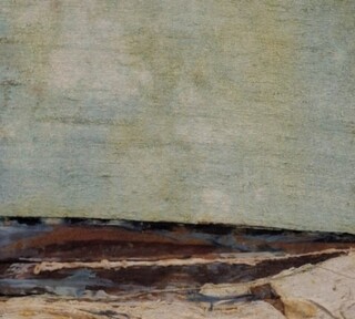 Kunstwerk, Maya Wildevuur, Zijdecollage – Strand